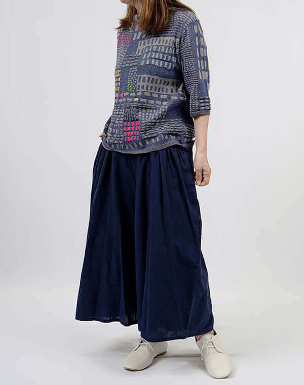 
                  
                    Load image into Gallery viewer, ステッチインターシャプルオーバー / BEH01022WA
                  
                