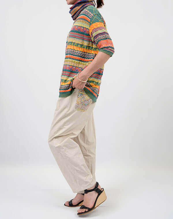 
                  
                    Load image into Gallery viewer, 花畑ジャカードワイドプルオーバー / BEH01002WA
                  
                