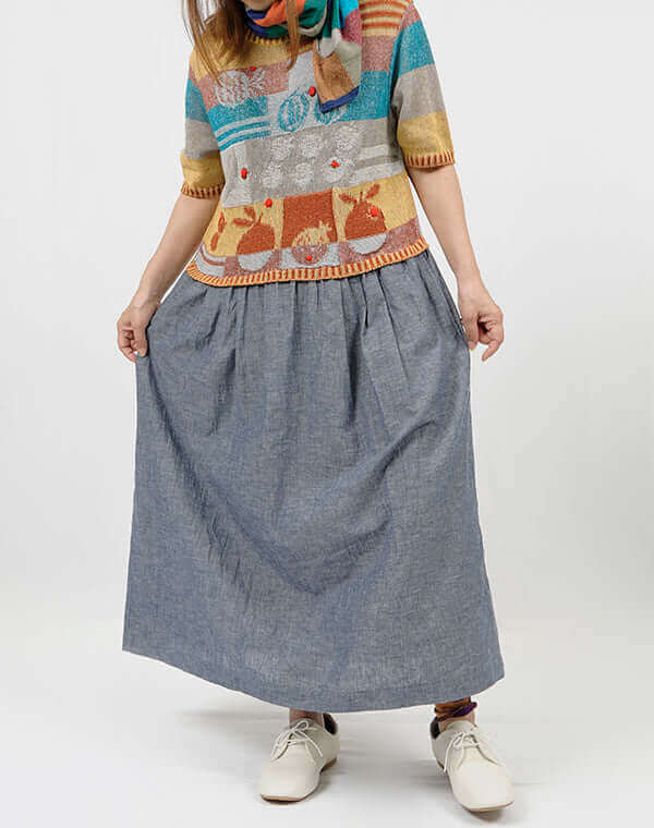 フルーツ柄切替ワンピース / BEH01037WA