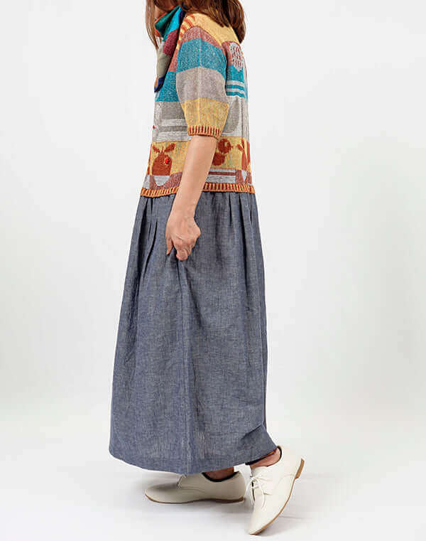 
                  
                    Load image into Gallery viewer, フルーツ柄切替ワンピース / BEH01037WA
                  
                