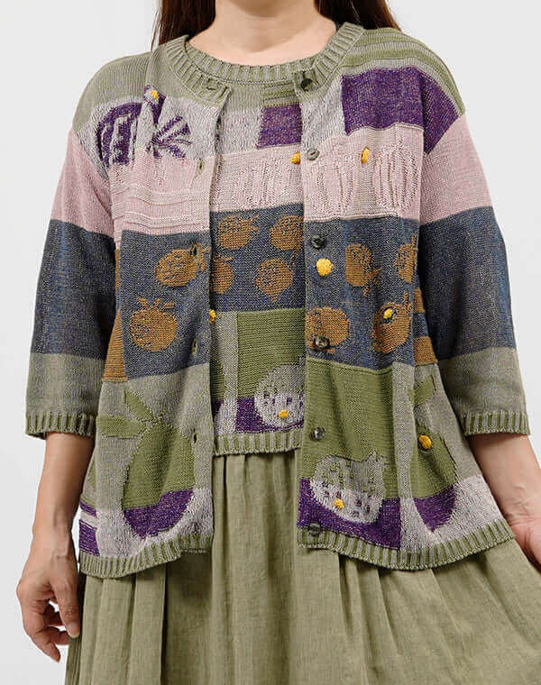 フルーツ柄カーディガン / BEH01038WA