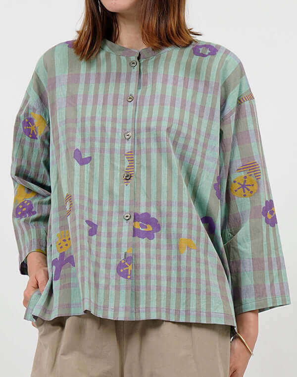 つぼみチェックシャツジャケット / BEH01065WA