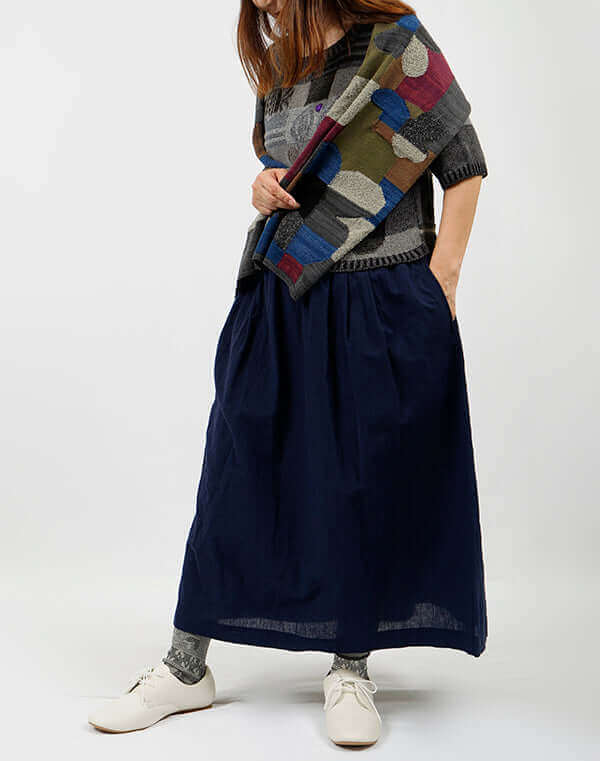 
                  
                    Load image into Gallery viewer, モザイク花柄ニットストール / BEH01028WA
                  
                