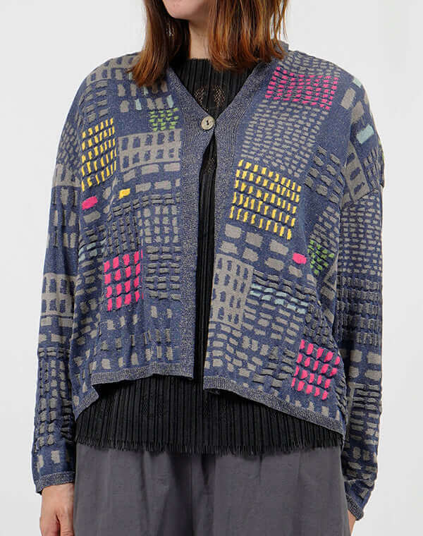 ステッチインターシャカーディガン / BEH01024WA