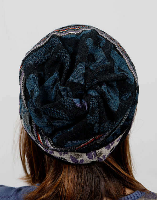 
                  
                    Load image into Gallery viewer, 花畑ジャカードスヌード帽子 / BEH01009WA
                  
                