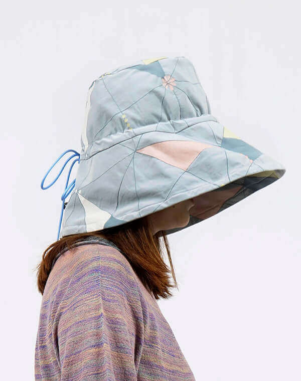 ハイカウントタイル柄バケットハット / BEH01083WA