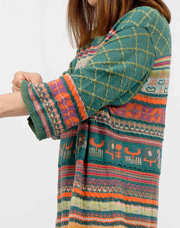 
                  
                    Load image into Gallery viewer, 花畑ジャカードワンピース / BEH01003WA
                  
                