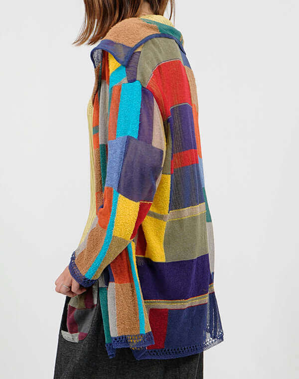 
                  
                    Load image into Gallery viewer, モザイク柄ロングカーディガン / BEH01031WA
                  
                