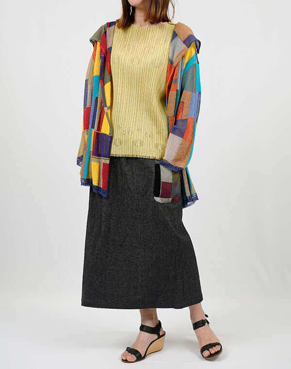 
                  
                    Load image into Gallery viewer, モザイク柄ロングカーディガン / BEH01031WA
                  
                