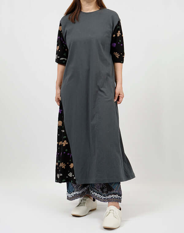 ガーデン柄切替ワンピース / BEH01109WA