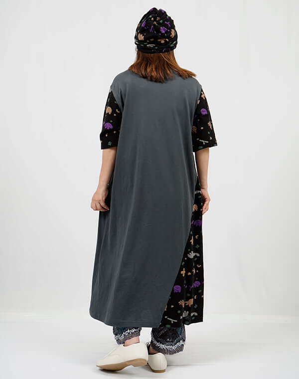 
                  
                    Load image into Gallery viewer, ガーデン柄切替ワンピース / BEH01109WA
                  
                