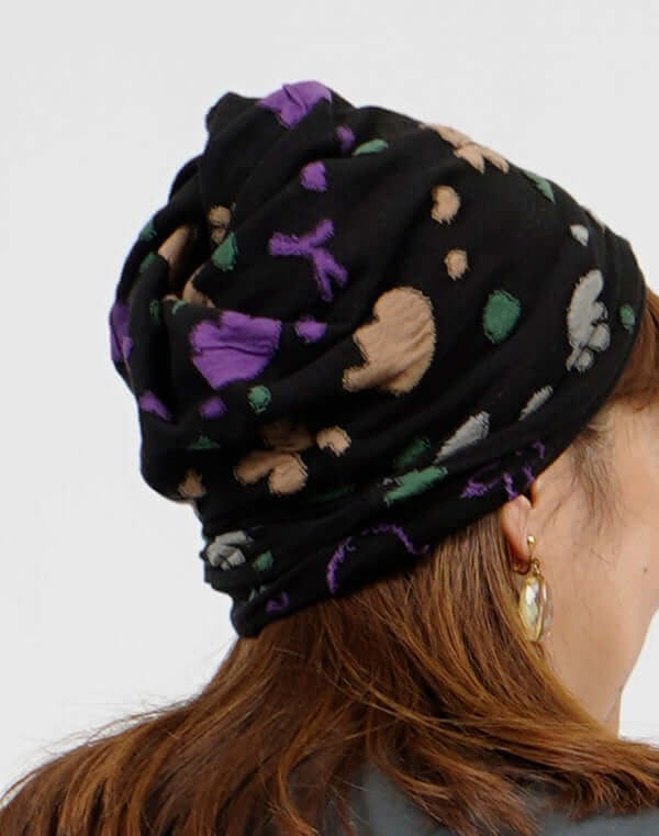 
                  
                    Load image into Gallery viewer, ガーデン柄ジャージースヌード帽子 / BEH01103WA
                  
                