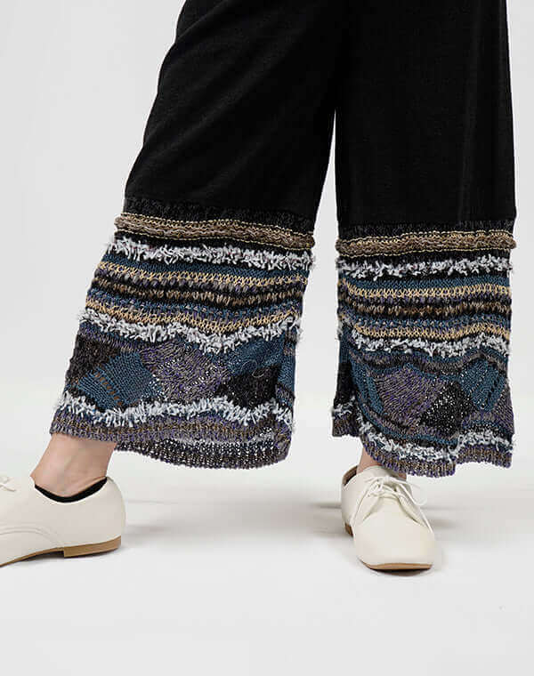 
                  
                    Load image into Gallery viewer, ウェーブレースニットパンツ / BEH01042WA
                  
                