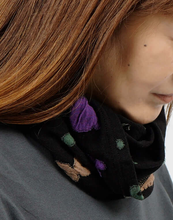 
                  
                    Load image into Gallery viewer, ガーデン柄ジャージースヌード帽子 / BEH01103WA
                  
                