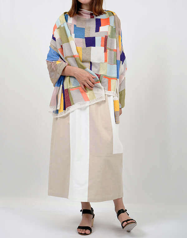 
                  
                    Load image into Gallery viewer, デニムパッチワークスカート / BEH01085WA
                  
                