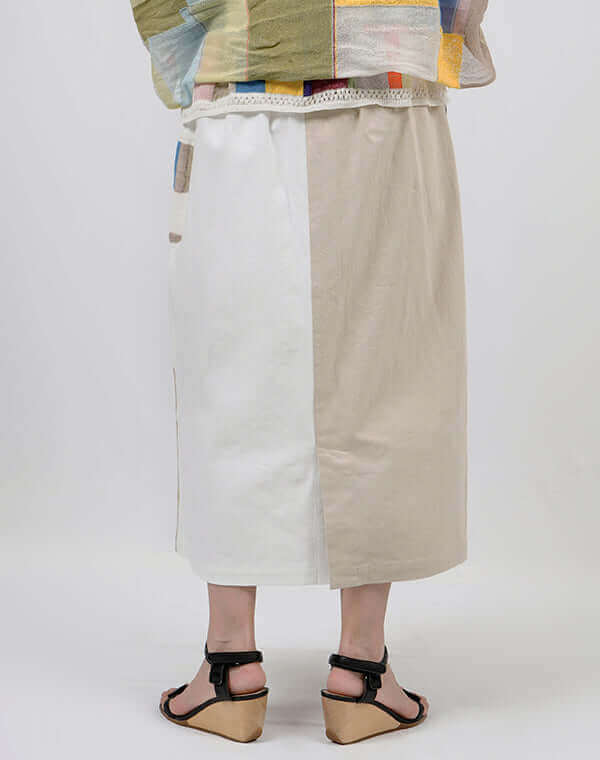 
                  
                    Load image into Gallery viewer, デニムパッチワークスカート / BEH01085WA
                  
                