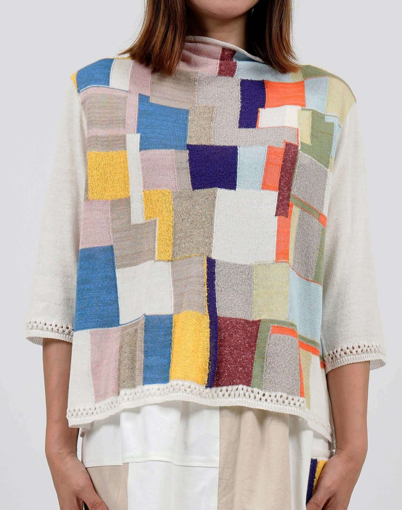 
                  
                    Load image into Gallery viewer, モザイク柄プルオーバー / BEH01030WA
                  
                