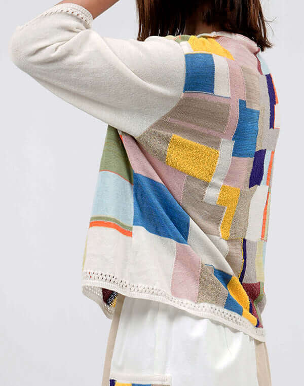 
                  
                    Load image into Gallery viewer, モザイク柄プルオーバー / BEH01030WA
                  
                