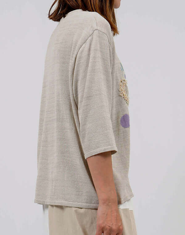 
                  
                    Load image into Gallery viewer, あわ刺繍プルオーバー / BEH01011WA
                  
                