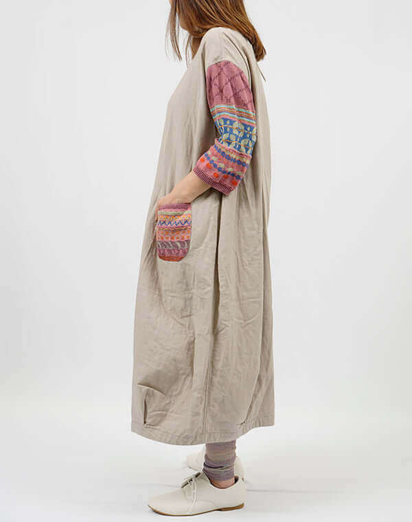 
                  
                    Load image into Gallery viewer, 綿麻リバーシブルワンピース / BEH01053WA
                  
                