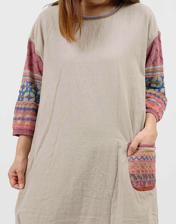 
                  
                    Load image into Gallery viewer, 綿麻リバーシブルワンピース / BEH01053WA
                  
                