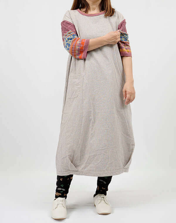 
                  
                    Load image into Gallery viewer, 綿麻リバーシブルワンピース / BEH01053WA
                  
                