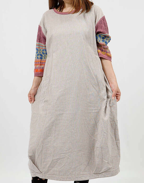 
                  
                    Load image into Gallery viewer, 綿麻リバーシブルワンピース / BEH01053WA
                  
                