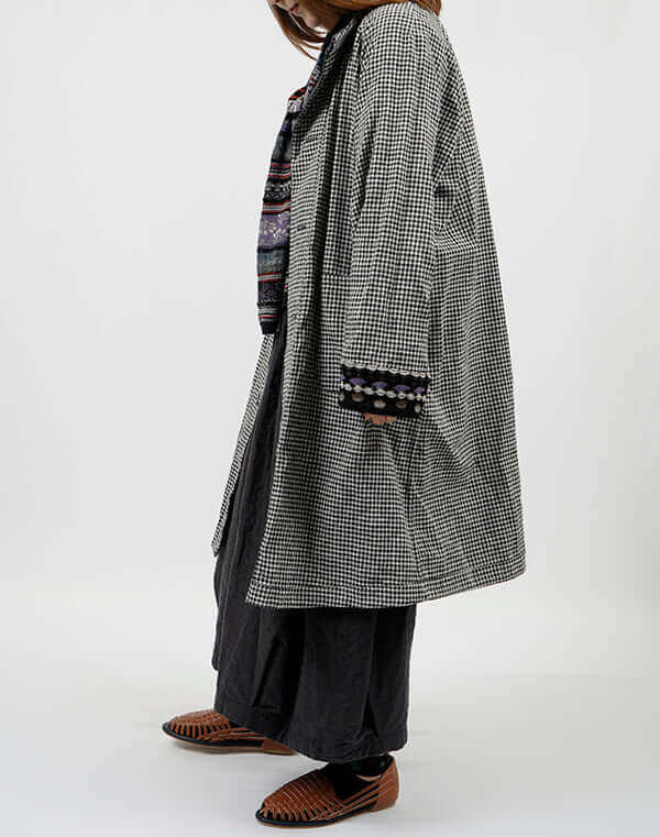 
                  
                    Load image into Gallery viewer, 綿麻リバーシブルロングコート / BEH01055WA
                  
                