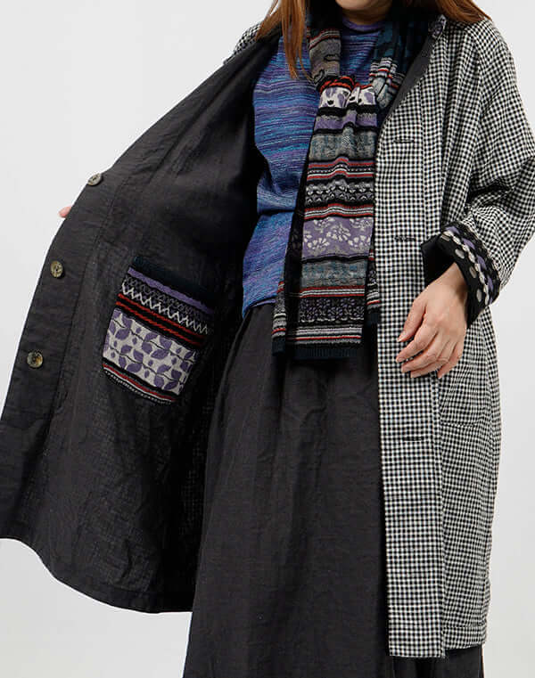 
                  
                    Load image into Gallery viewer, 綿麻リバーシブルロングコート / BEH01055WA
                  
                