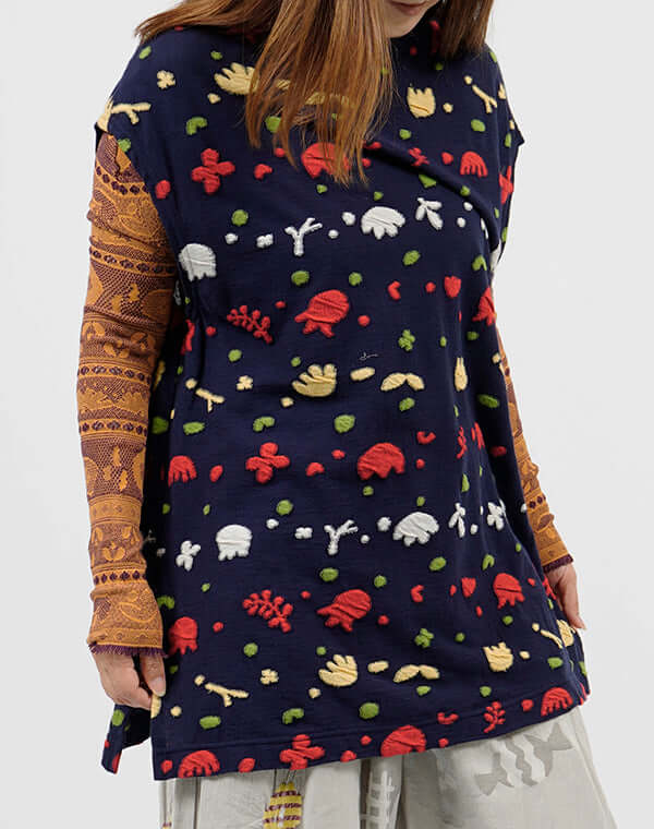 ガーデン柄ジャージーベスト / BEH01101WA