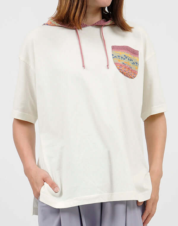 ジャカードニットフーディーチュニック / BEH01107WA