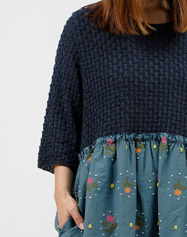 
                  
                    Load image into Gallery viewer, リズムフラワー切替ワンピース / BEH01074WA
                  
                