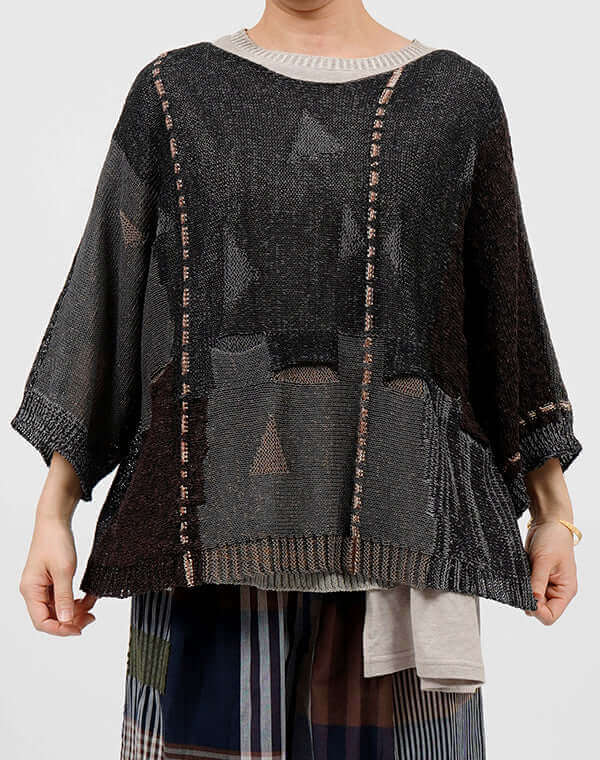 
                  
                    Load image into Gallery viewer, ミックスポケット柄2WAY プルオーバー / BEH07020WA
                  
                