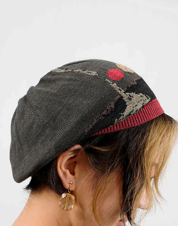 
                  
                    Load image into Gallery viewer, カラータッチ柄ベレー帽 / BEH07018WA
                  
                