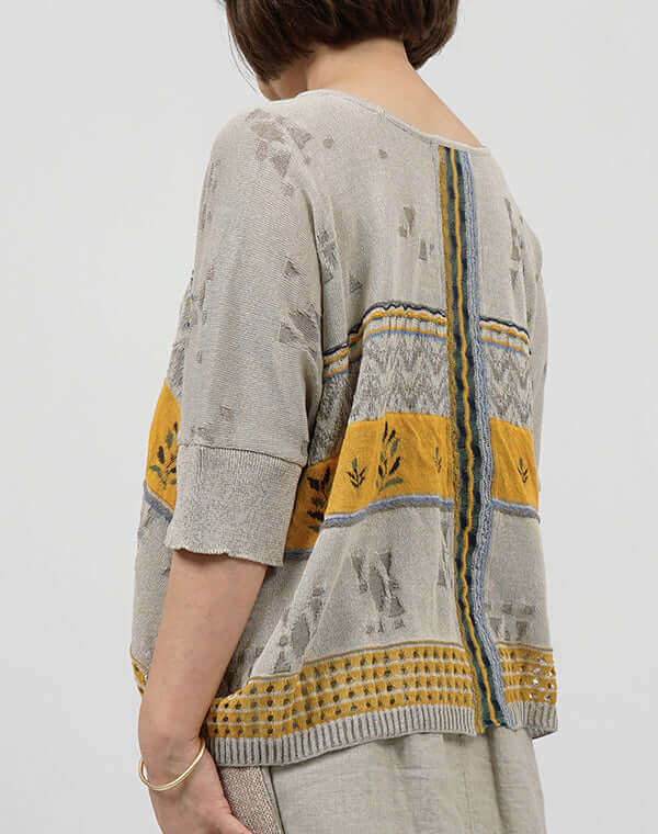 
                  
                    Load image into Gallery viewer, MIXジャカードワイドプルオーバー / BEH07001WA
                  
                