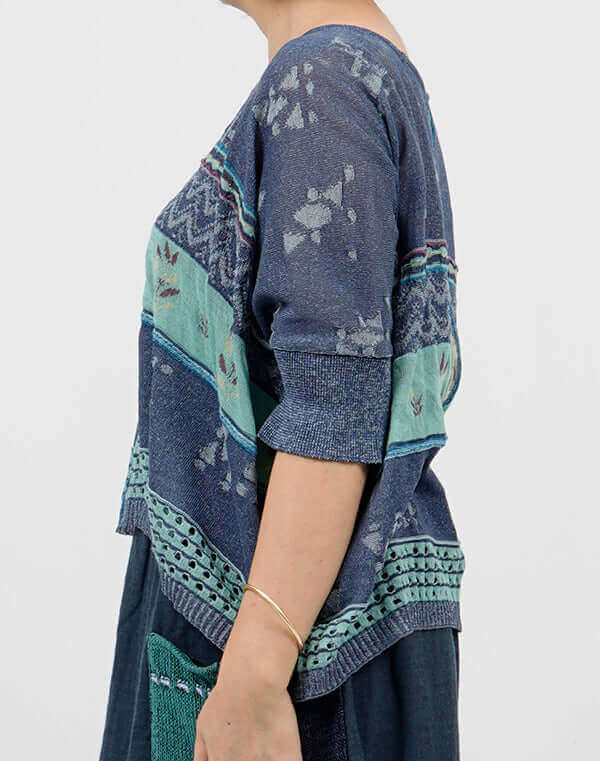 
                  
                    Load image into Gallery viewer, MIXジャカードワイドプルオーバー / BEH07001WA
                  
                