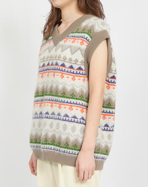 
                  
                    Load image into Gallery viewer, Mohair fairile Vest / BCF21602UA
                  
                