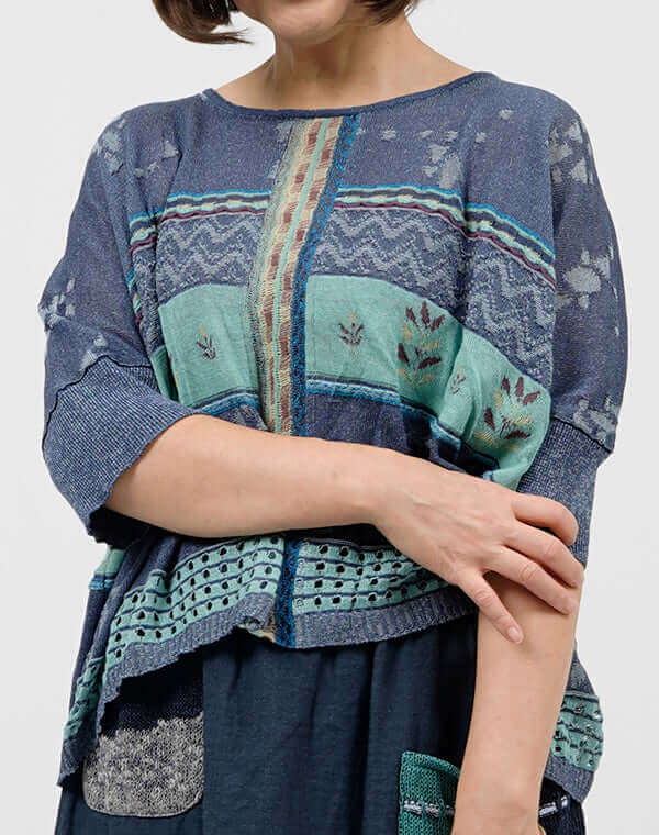 
                  
                    Load image into Gallery viewer, MIXジャカードワイドプルオーバー / BEH07001WA
                  
                