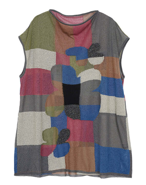 
                  
                    Load image into Gallery viewer, モザイク花柄ロングベスト / BEH01127WA
                  
                