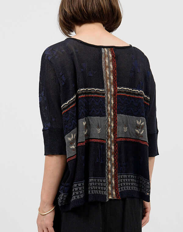 
                  
                    Load image into Gallery viewer, MIXジャカードワイドプルオーバー / BEH07001WA
                  
                