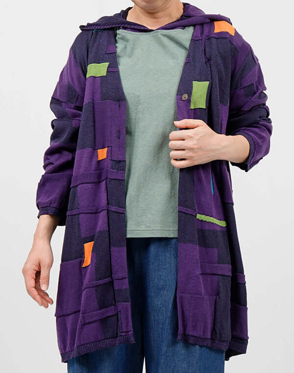 
                  
                    Load image into Gallery viewer, メイズ柄ロングカーディガン / BEH07025WA
                  
                