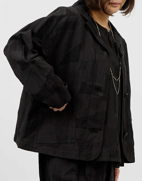 
                  
                    Load image into Gallery viewer, 綿麻柄テーラージャケット / BEH07043WA
                  
                