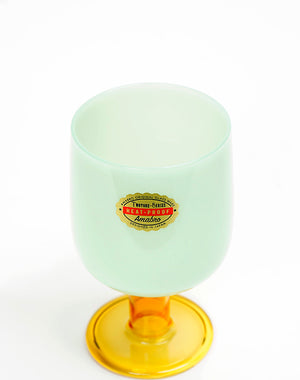 
                  
                    Load image into Gallery viewer, TWO TONE WINE GLASS - Green × Amber / 904884243002
                  
                