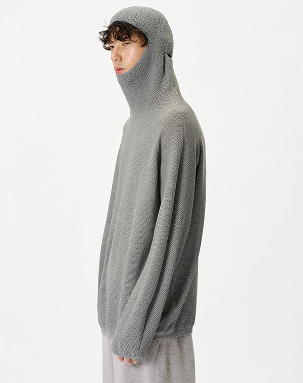 
                  
                    Load image into Gallery viewer, Perforated Wholegarment Knit Top / 301409252001
                  
                