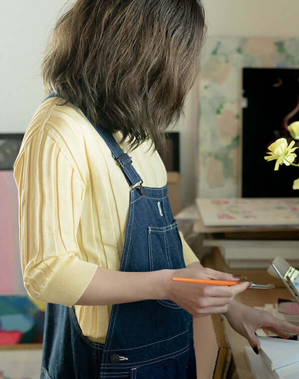 
                  
                    Load image into Gallery viewer, mayuhada silk rib half pullover / BEH24105LH
                  
                