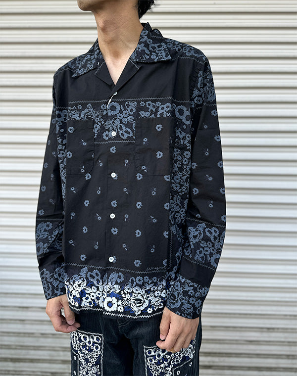 
                  
                    Load image into Gallery viewer, Overdyed Bandana Print Shirt / 311846252001
                  
                