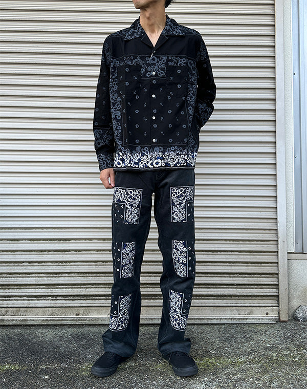 
                  
                    Load image into Gallery viewer, Bandana Embroidery Corduroy Pants / 315846252002
                  
                