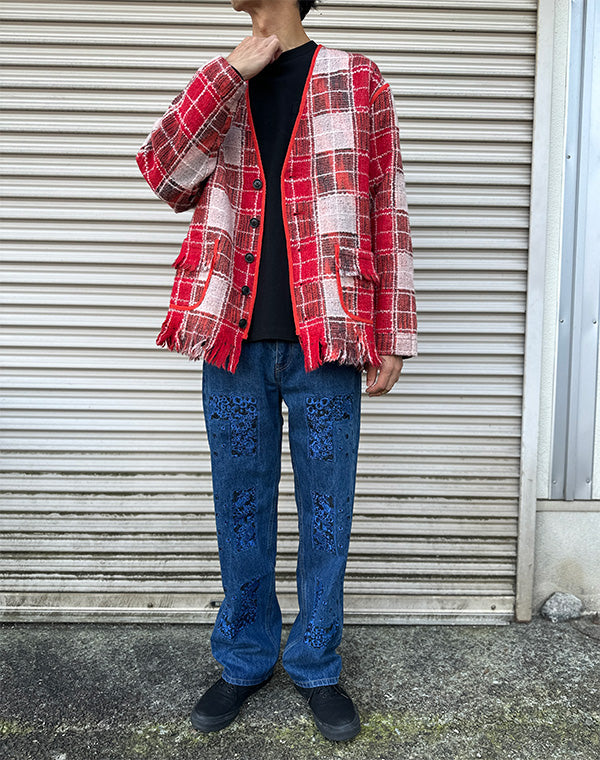 
                  
                    Load image into Gallery viewer, Bandana Embroidery Denim Pants / 315846252001
                  
                