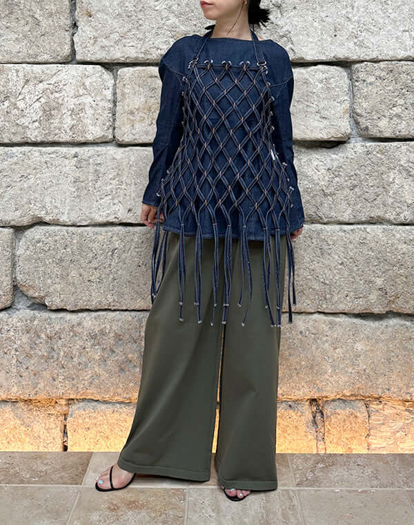 
                  
                    Load image into Gallery viewer, ニットワイドパンツ / BDH13007WA
                  
                