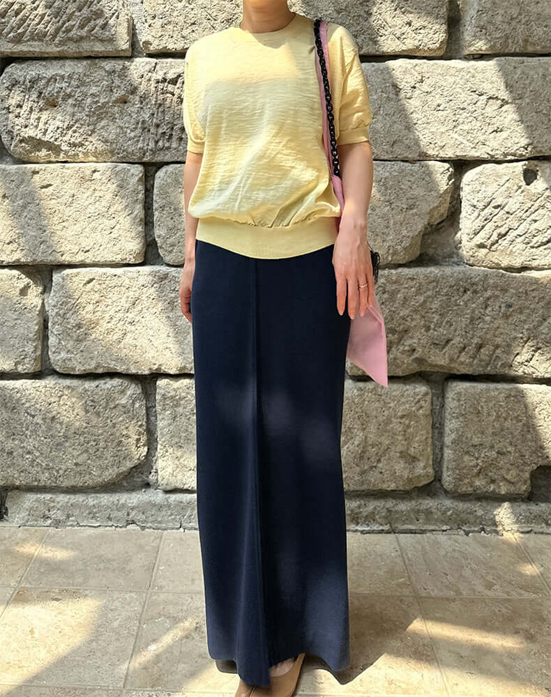 
                  
                    Load image into Gallery viewer, ペーパーヤーンナロースカート / BEH13010WA
                  
                